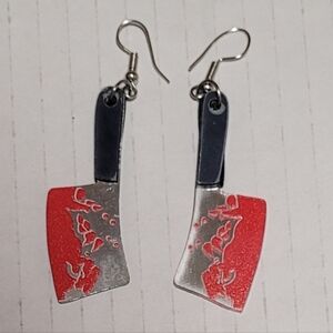FREE ~ Add On With Any Bundle !!!  Meat Cleaver Earrings